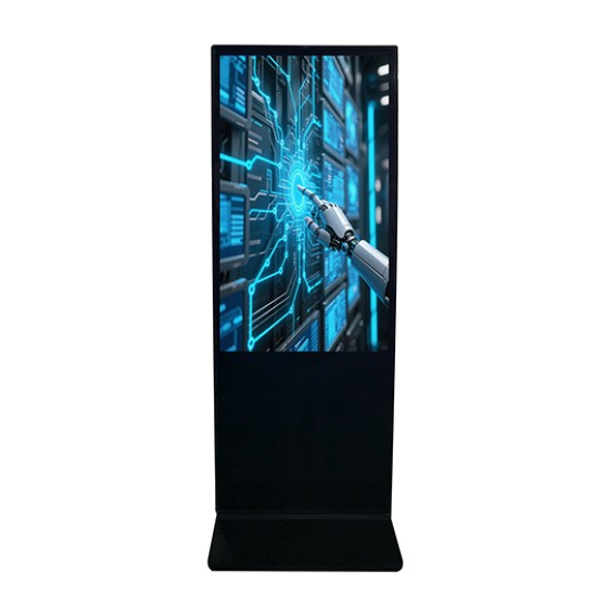 Floor-standing vertical advertising machine